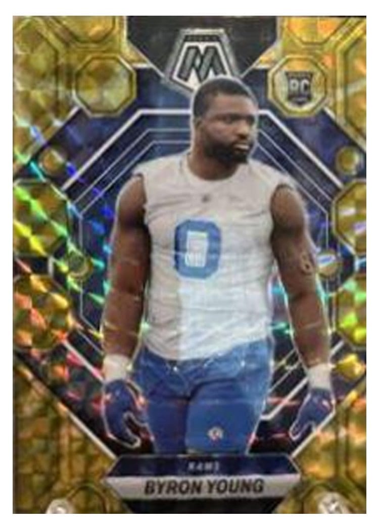 2023 Panini Mosaic Base Set Byron Young Reactive Yellow #291 card