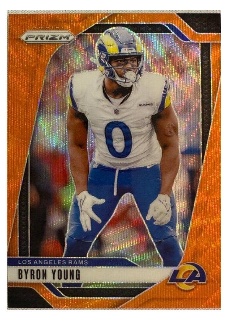 2024 Panini Prizm Base Set Byron Young Orange Wave #170 card
