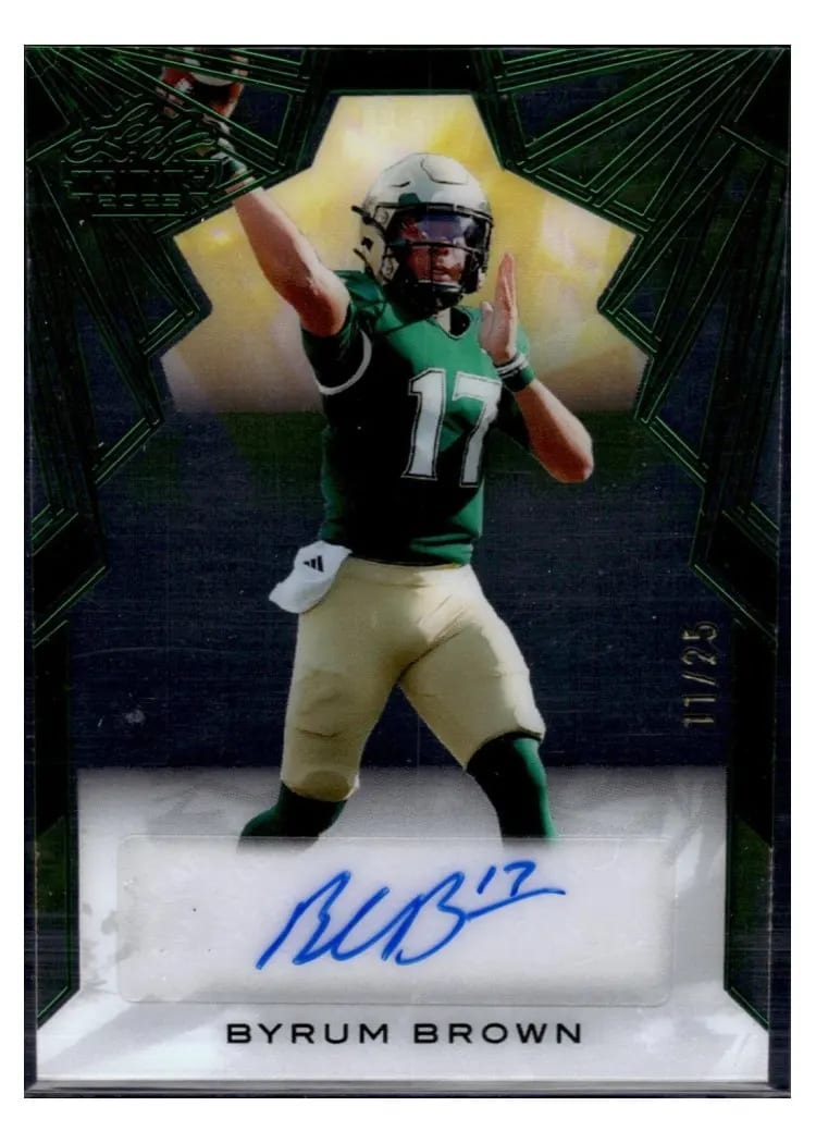 2025 Leaf Trinity Clear Autograph Byrum Brown #CA-BB1 card