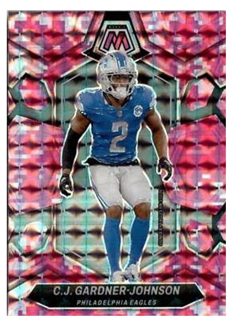 2024 Panini Mosaic Base Set C.J. Gardner-Johnson Camo Pink #181 card
