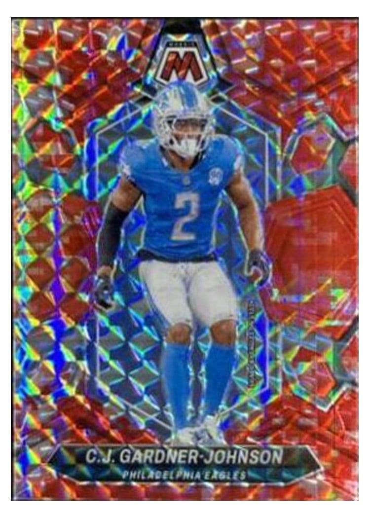 2024 Panini Mosaic Base Set C.J. Gardner-Johnson Camo Red #181 card