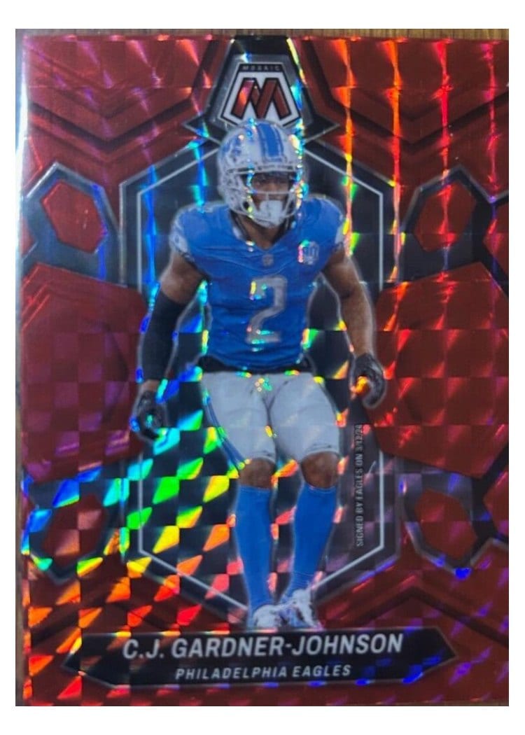 2024 Panini Mosaic Base Set C.J. Gardner-Johnson Red #181 card
