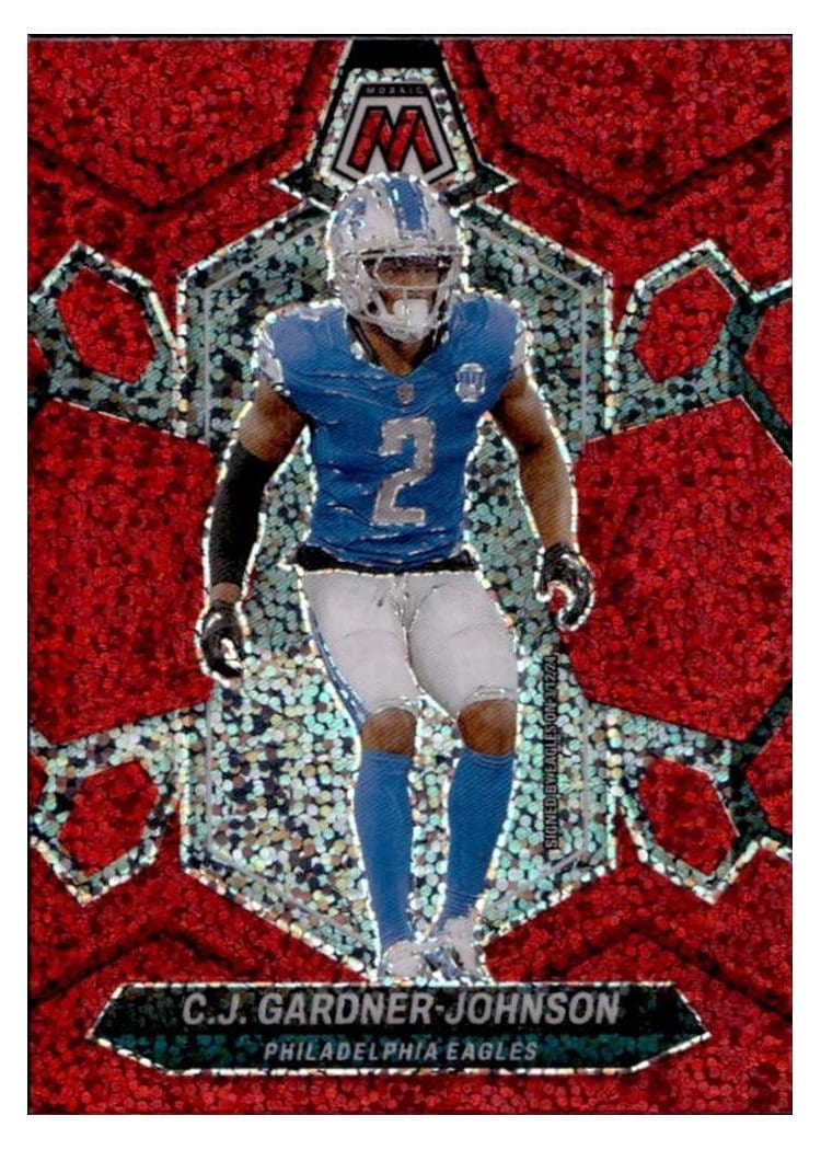 2024 Panini Mosaic Base Set C.J. Gardner-Johnson Red Sparkle #181 card