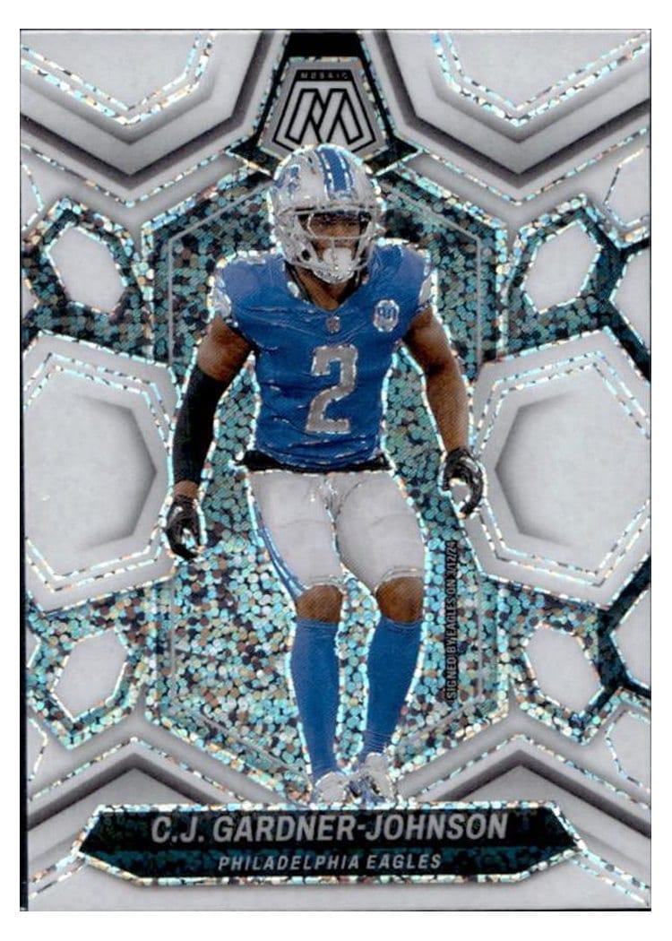 2024 Panini Mosaic Base Set C.J. Gardner-Johnson White Sparkle #181 card