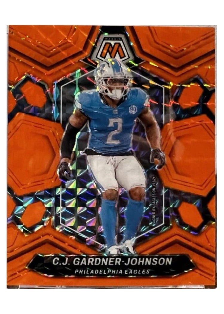 2024 Panini Mosaic Base Set C.J. Gardner-Johnson Orange Fluorescent #181 card