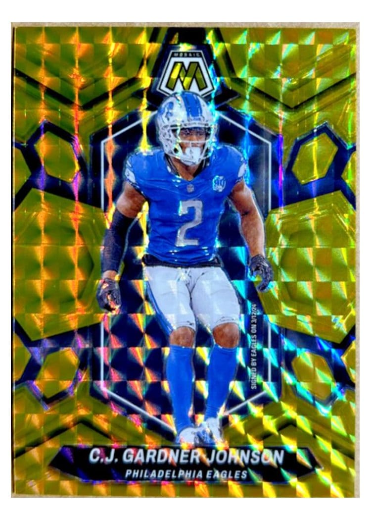 2024 Panini Mosaic Base Set C.J. Gardner-Johnson Gold #181 card