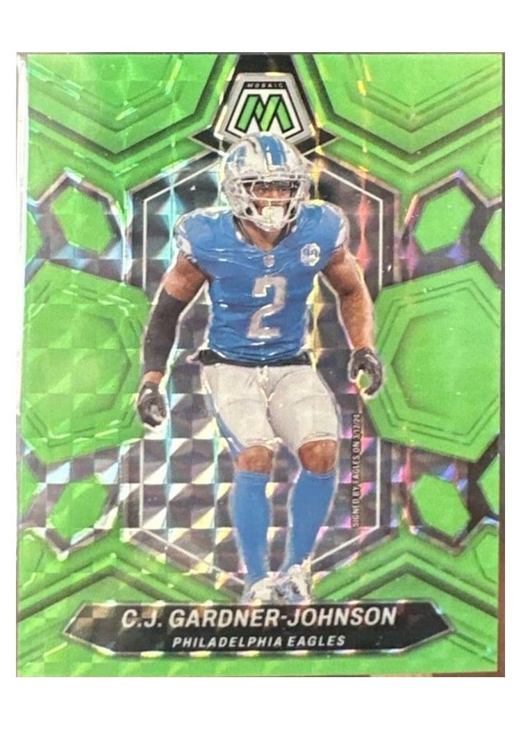 2024 Panini Mosaic Base Set C.J. Gardner-Johnson Green Fluorescent #181 card