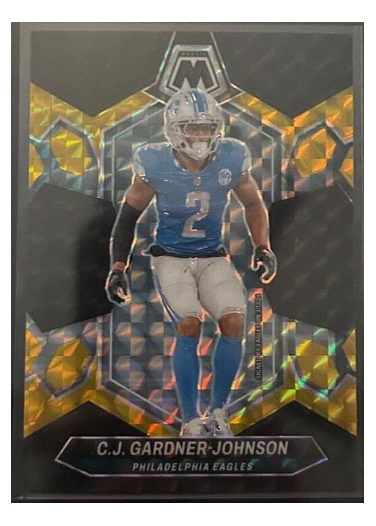 2024 Panini Mosaic Base Set C.J. Gardner-Johnson Black Gold Choice #181 card