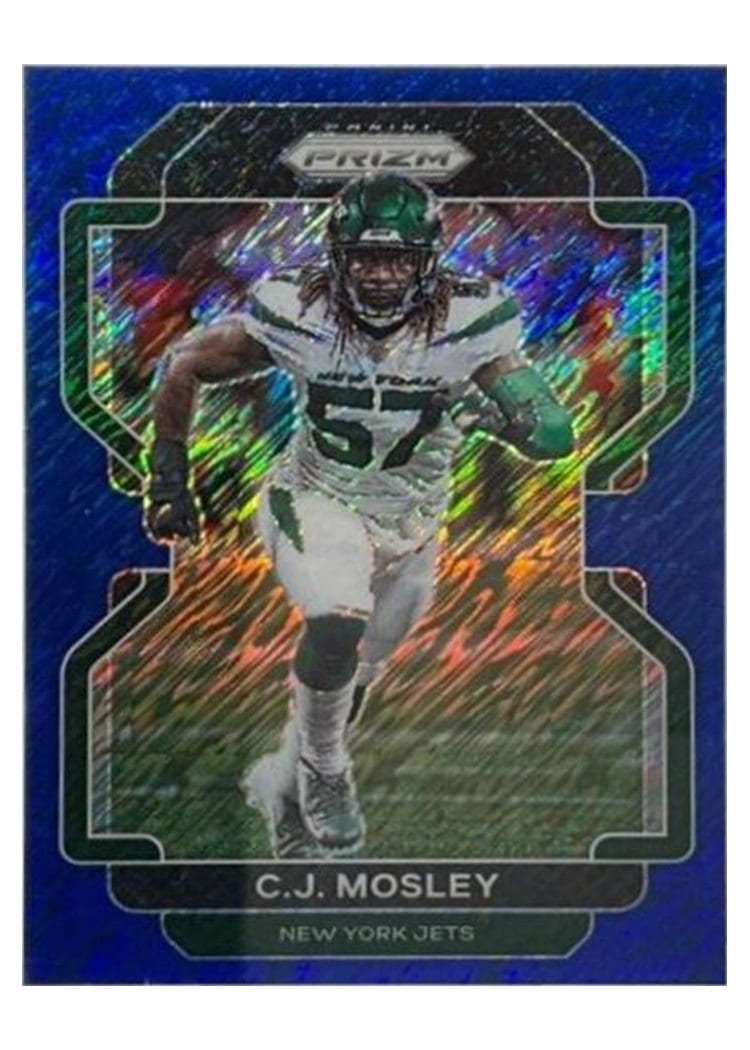 2021 Panini Prizm Base Set C.J. Mosley Blue Shimmer #90
