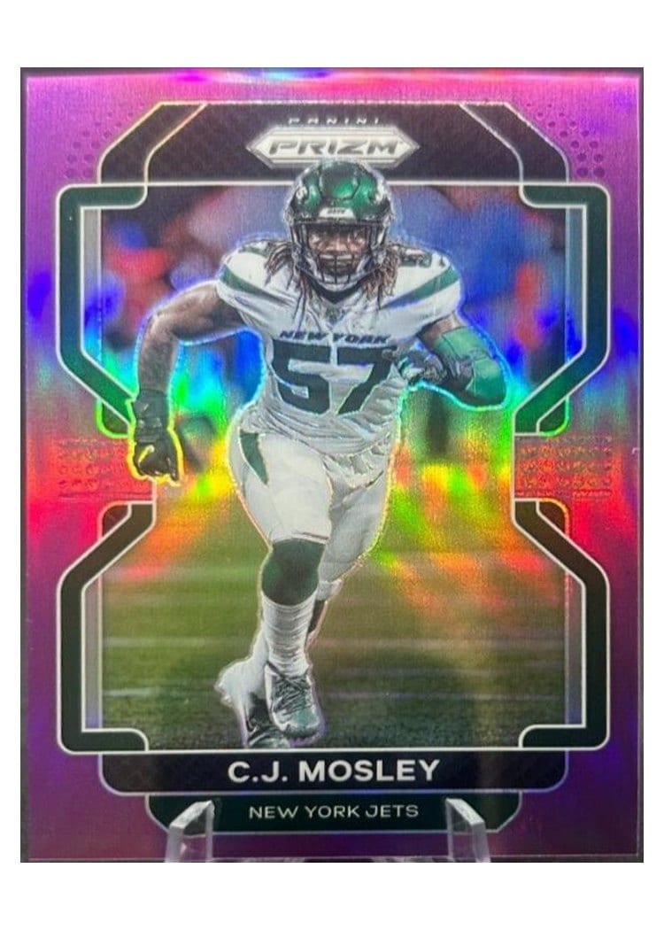2021 Panini Prizm Base Set C.J. Mosley Purple Prizm #90 card