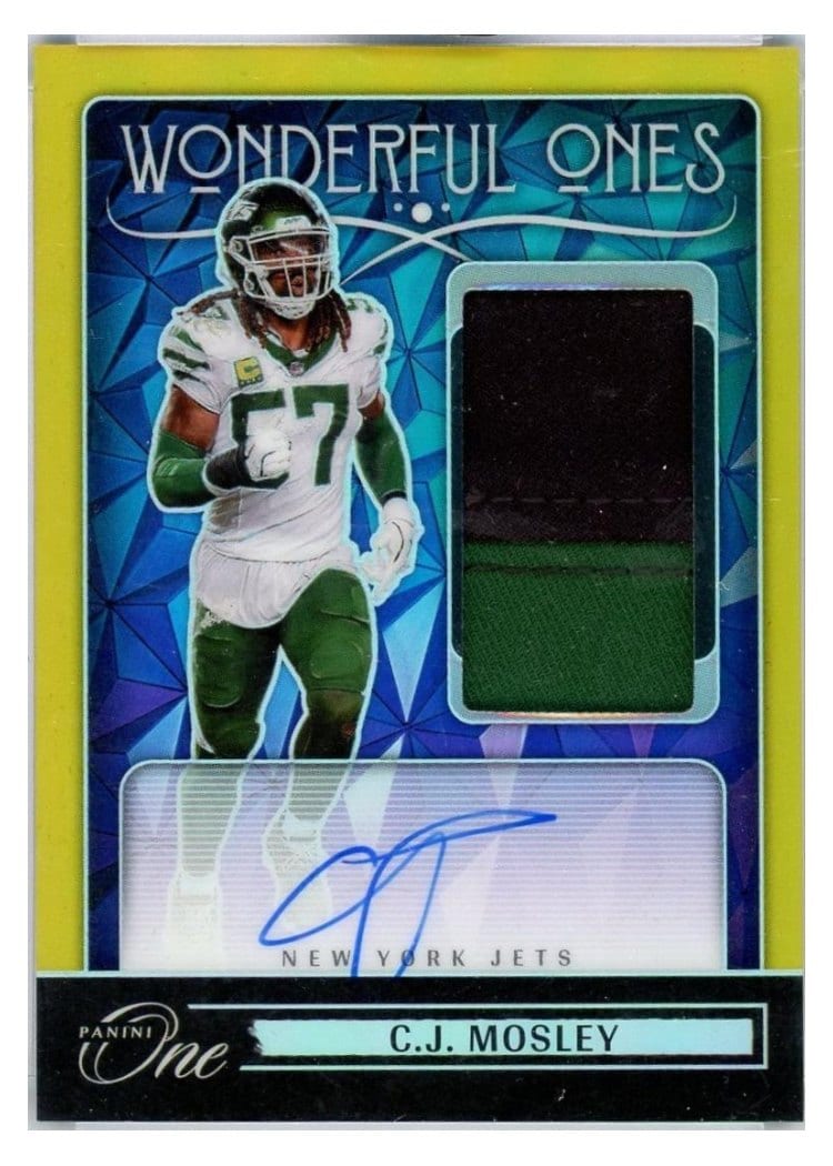 2024 Panini One Wonderful Ones Autographs C.J. Mosley #370 card