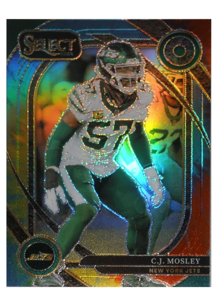 2024 Panini Select Base Set C.J. Mosley Tie-Dye Prizm #214 card