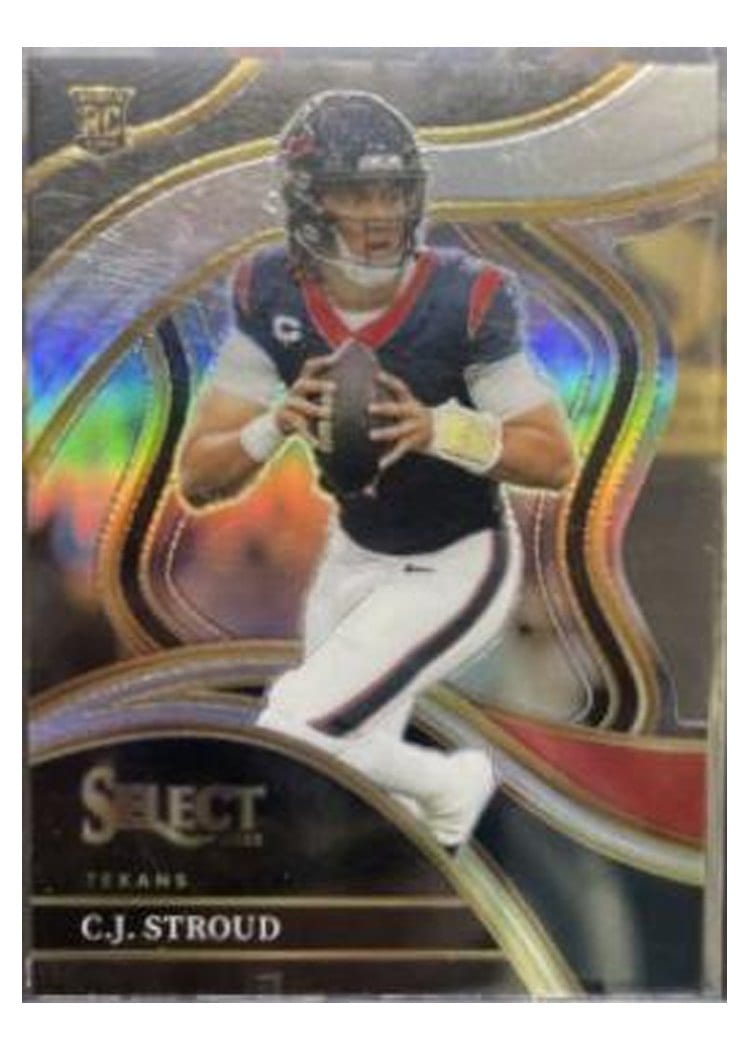 2023 Panini Select C.J. Stroud Black Red Prizm Die-Cut #289 card