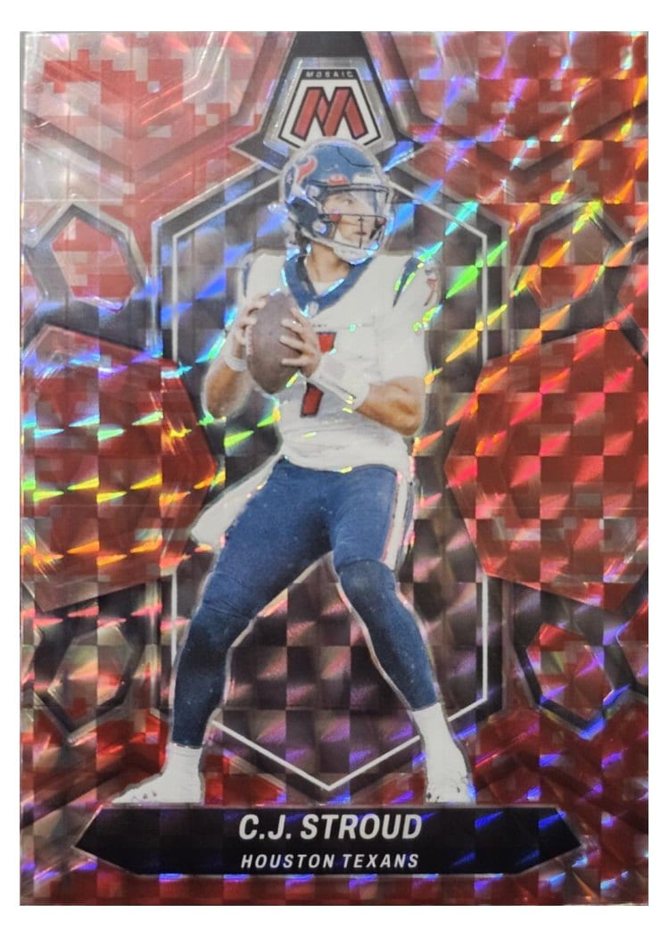 2024 Panini Mosaic Base Set C.J. Stroud Camo Red #85 card