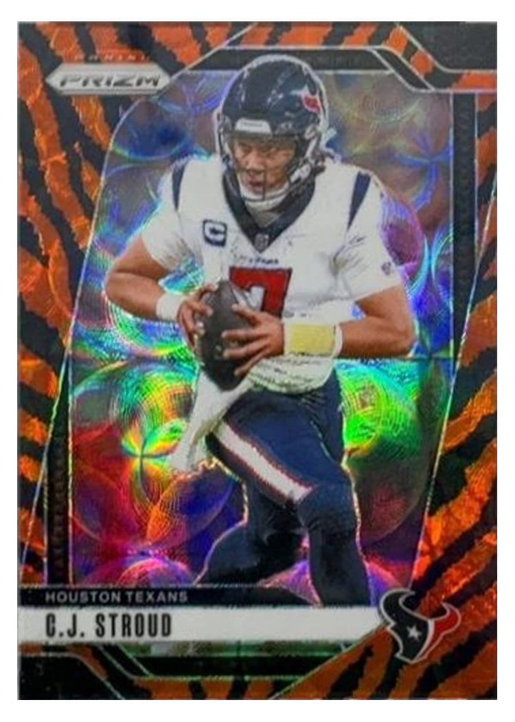 2024 Panini Prizm Base Set C.J. Stroud Choice Tiger Stripe #111 card