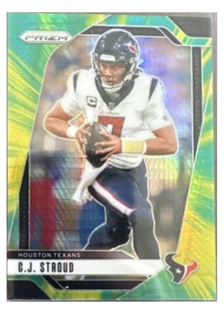 2024 Panini Prizm Base Set C.J. Stroud Choice Blue Yellow Green #111 card