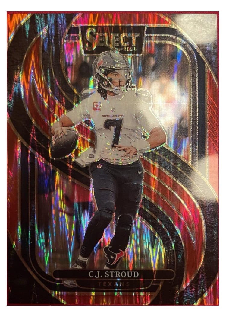2024 Panini Select Base Set C.J. Stroud Red Prizm Shock #233 card