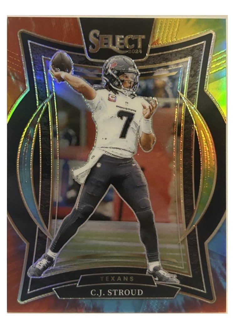 2024 Panini Select Base Set C.J. Stroud Tie-Dye Prizm #42 card