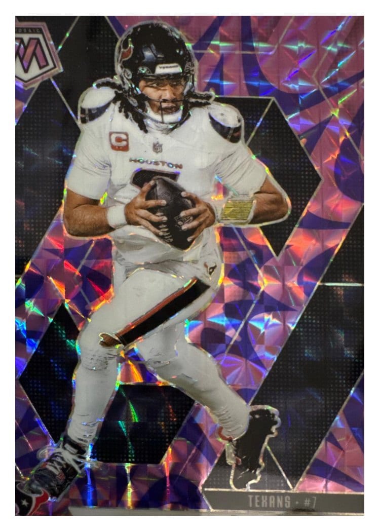 2025 Panini Mosaic Base Set C.J. Stroud Reactive Purple #71 card