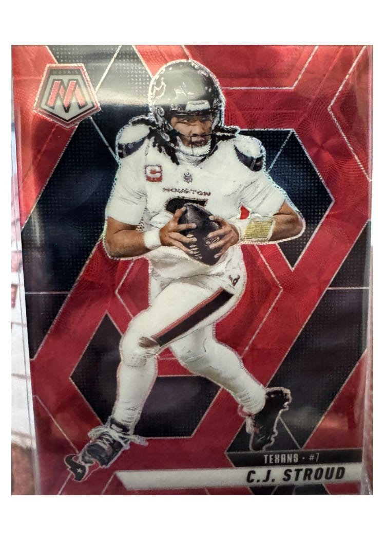 2025 Panini Mosaic Base Set C.J. Stroud Red Scope #71 card