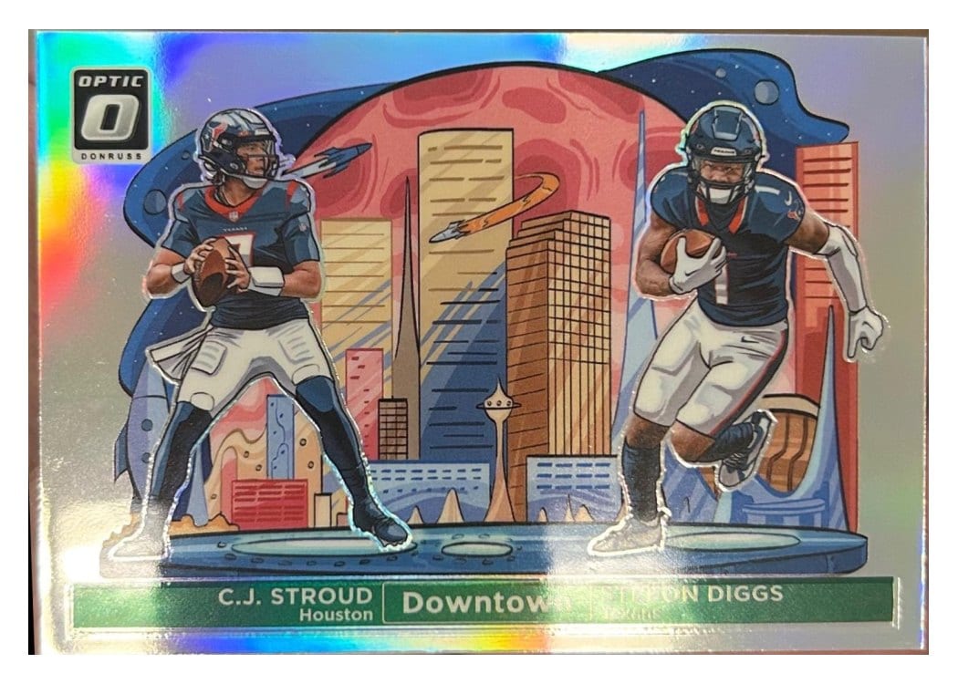 2024 Panini Donruss Optic Downtown Duos C.J. Stroud / Stefon Diggs #5 card