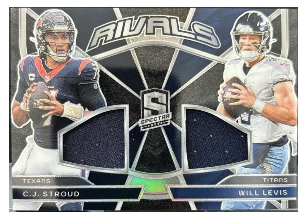 2024 Panini Spectra Rivals Relics C.J. Stroud / Will Levis #RVL-CJSWL card