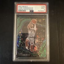 2021 Panini Select Cade Cunningham Green Disco Prizm #288 card