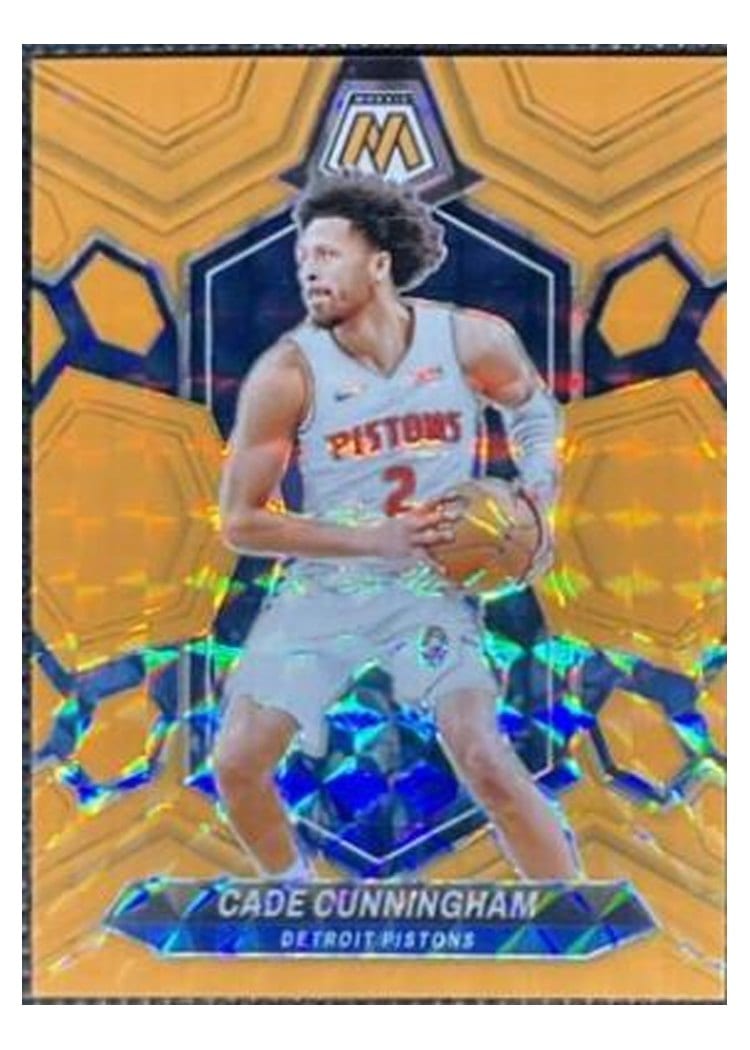 2023-24 Panini Mosaic Base Set Cade Cunningham Orange Fluorescent #81 card