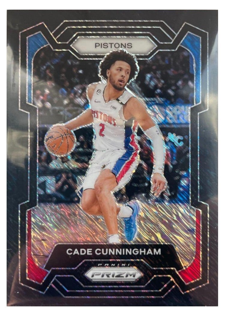 2023-24 Panini Prizm Base Set Cade Cunningham Black Shimmer #11 card
