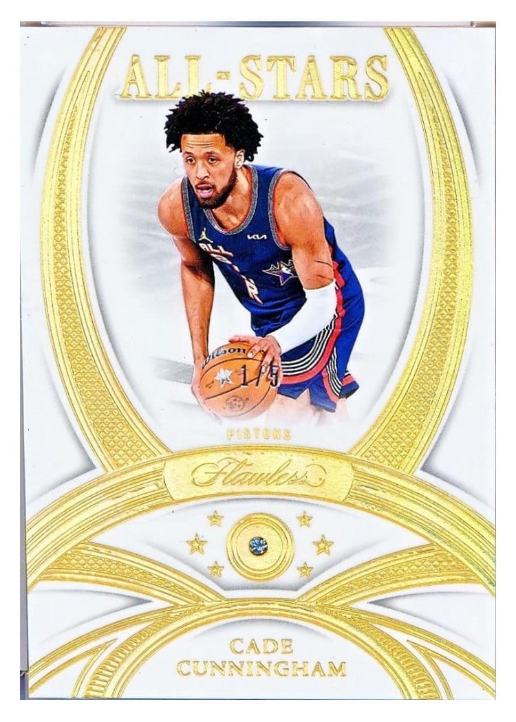 2024-25 Panini Flawless Base Gems Cade Cunningham #136 card