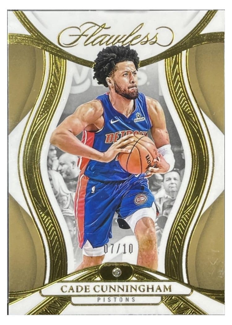 2024-25 Panini Flawless Base Gems Cade Cunningham Gold #54 card