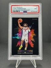 2024-25 Panini Obsidian International Black Color Blast Cade Cunningham #9 card