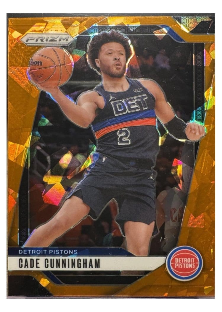 2024-25 Panini Prizm Base Set Cade Cunningham Orange Ice #41 card