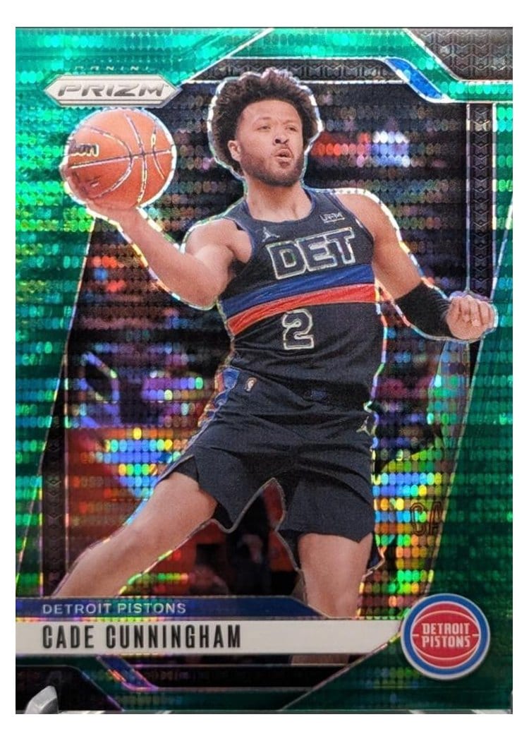 2024-25 Panini Prizm Base Set Cade Cunningham Green Pulsar #41 card