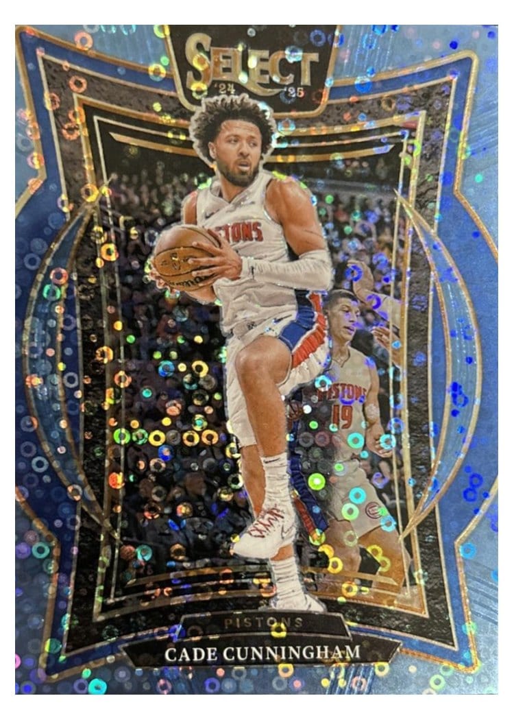 2024-25 Panini Select Base Set Cade Cunningham Light Blue Disco Prizm #65 card