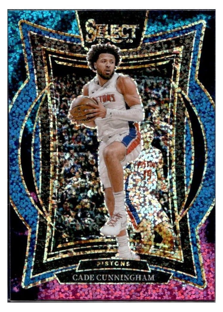 2024-25 Panini Select Base Set Cade Cunningham Cosmic Prizm #65 card