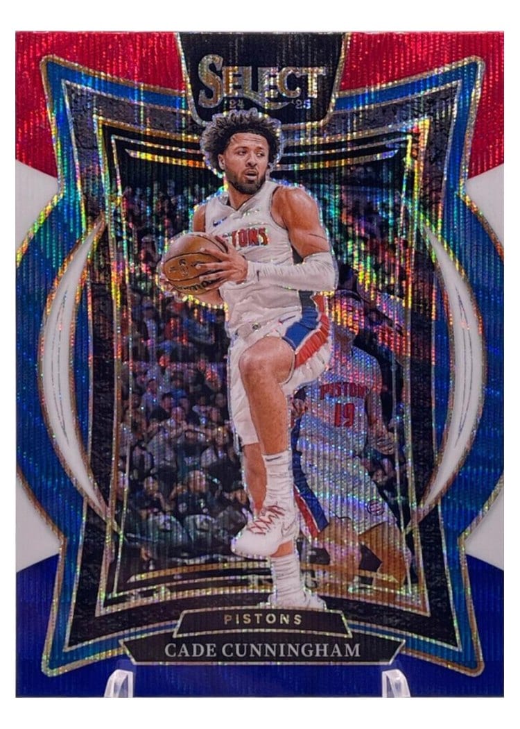 2024-25 Panini Select Base Set Cade Cunningham Tri-Color Prizm #65 card
