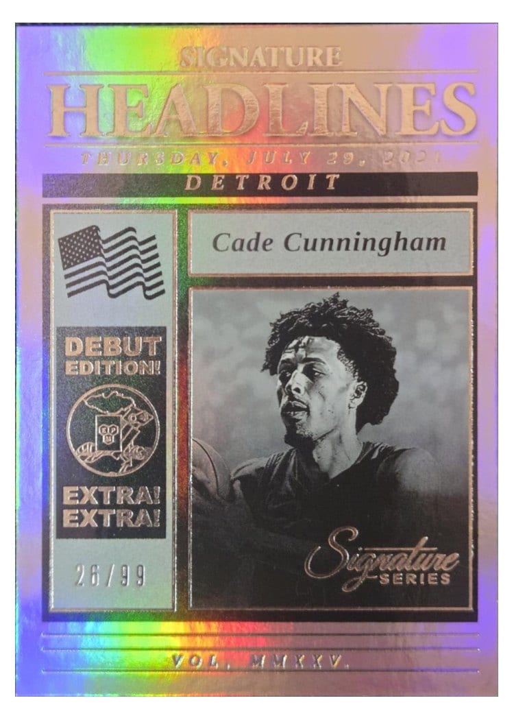 2025-26 Panini Signature Series Signature Headlines Cade Cunningham #11 card