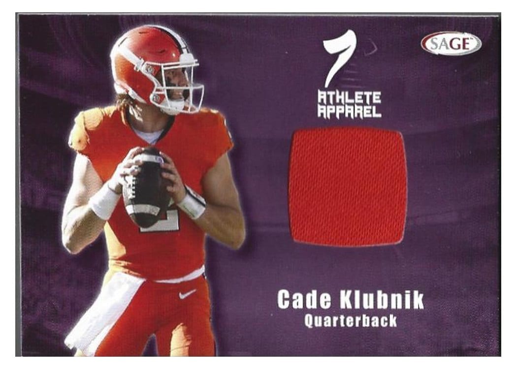 2026 SAGE Football Athlete Apparel Cade Klubnik #AA-CK card