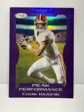 2026 SAGE Football Peak Performance Cade Klubnik #PK-CK card