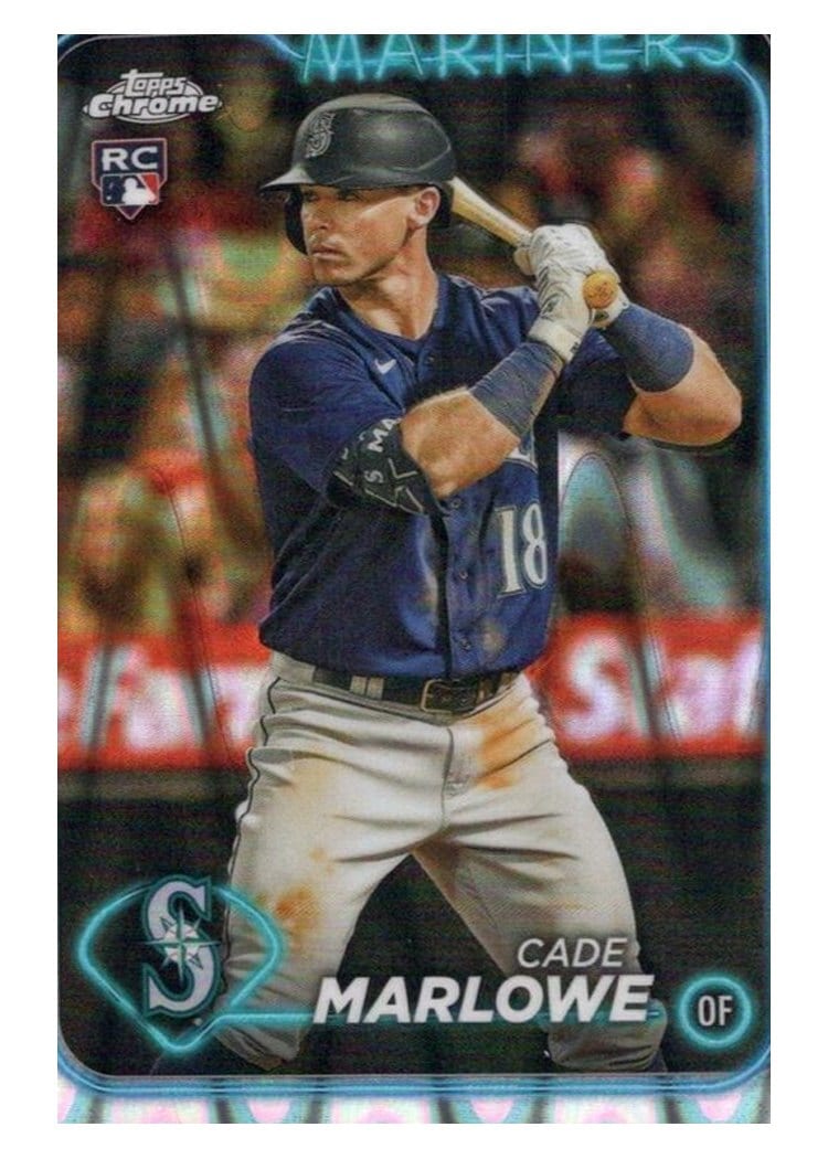 2024 Topps Chrome Base Set Cade Marlowe RayWave Refractor #266 card