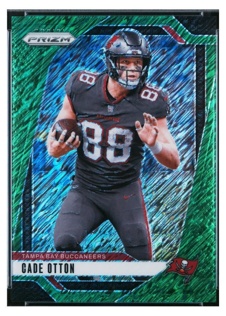2024 Panini Prizm Base Set Cade Otton Green Shimmer #271 card