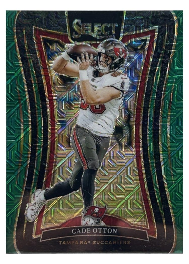 2024 Panini Select Base Set Cade Otton Green Mojo #314 card