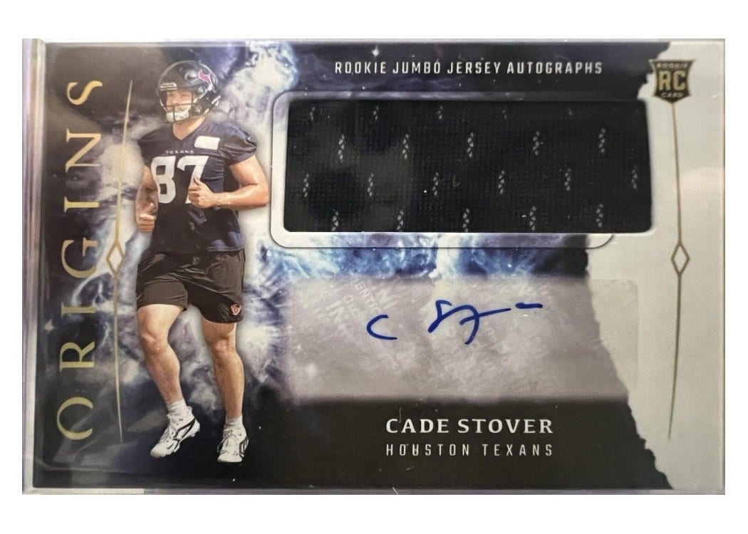 2024 Panini Origins Rookie Jumbo Jersey Autographs Cade Stover #RJA-CST card