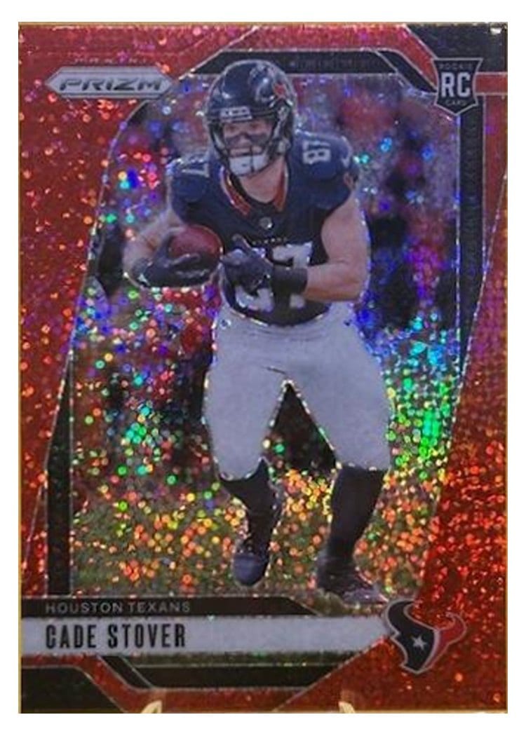 2024 Panini Prizm Base Set Cade Stover Red Sparkle #318 card