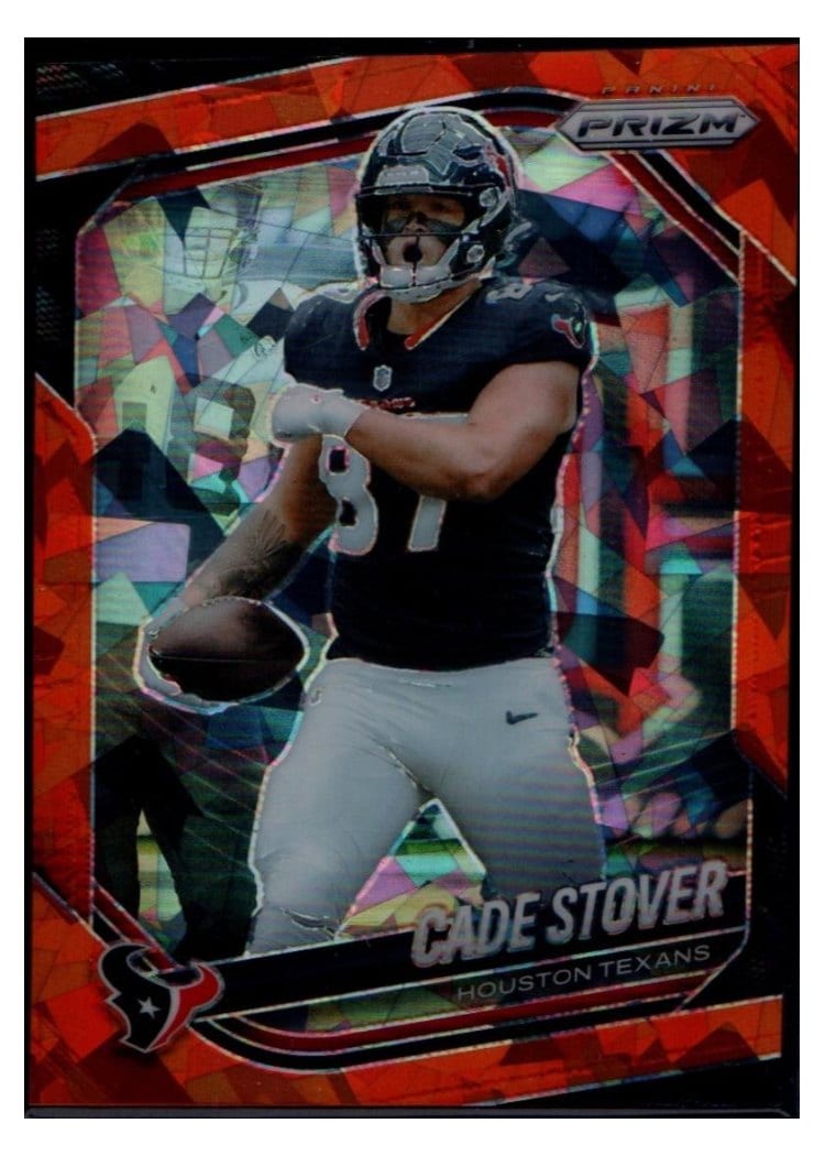 2025 Panini Prizm Base Set Cade Stover Orange Ice #101 card