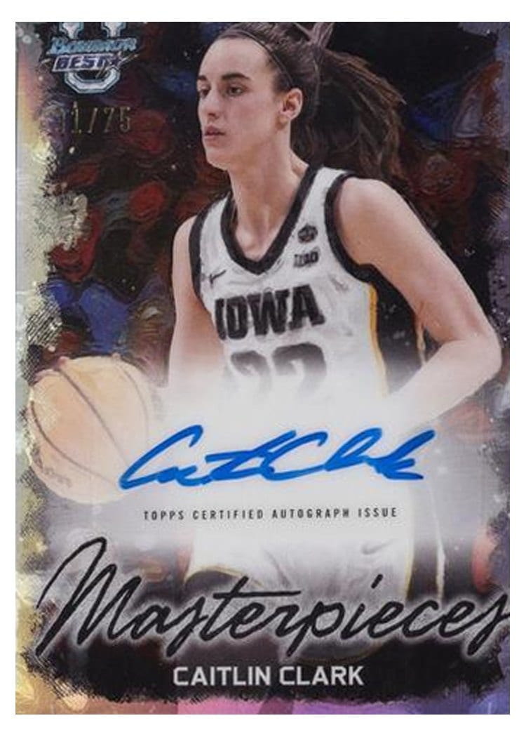 2023-24 Bowman University Best Bowman Masterpieces Autographs Caitlin Clark #BMA-CC card