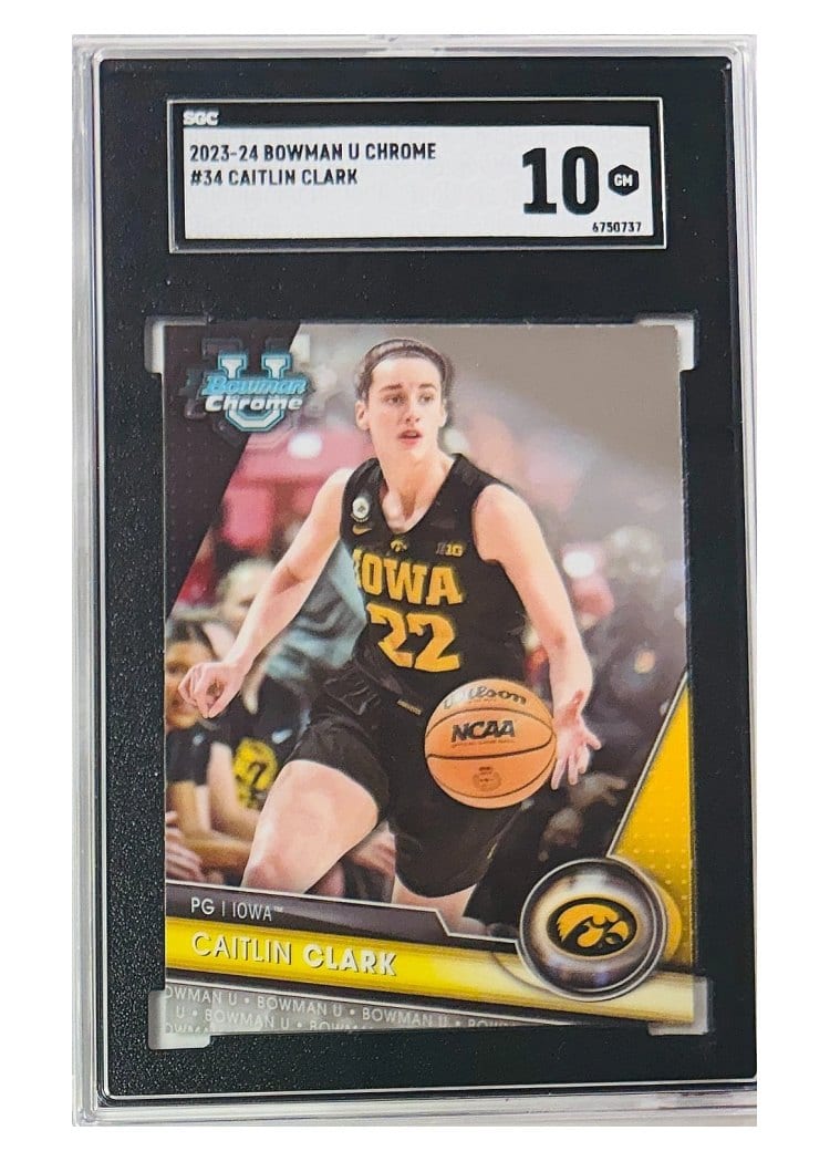 2023-24 Bowman University Chrome Base Set Caitlin Clark #34 card