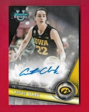 2023-24 Bowman University Chrome Bowman Chrome Prospects Autographs Caitlin Clark #BCPA-CCL card