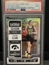 2024 Panini Caitlin Clark Collection College Contenders Caitlin Clark #CC1 card